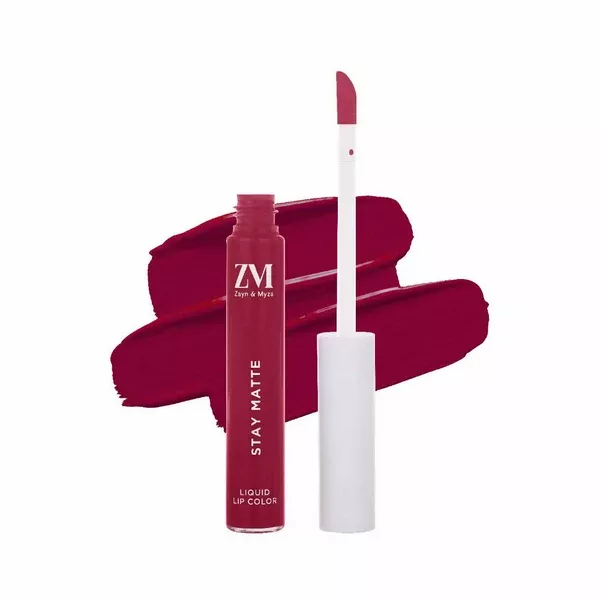 Zayn & Myza Stay Matte Liquid Lip Color - 08 Party Mauve - 6 ml