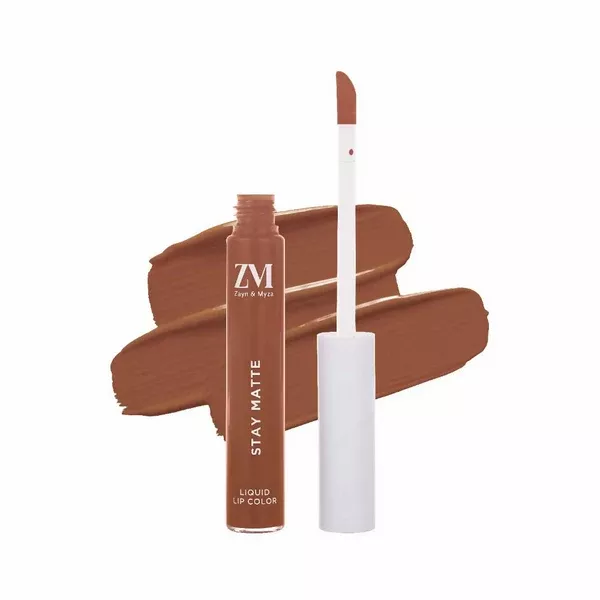 Zayn & Myza Stay Matte Liquid Lip Color - 10 Nude Binge - 6 ml