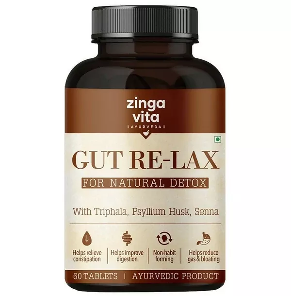 Zingavita Gut Re-Lax Tablets for Natural Detox - 60 tabs