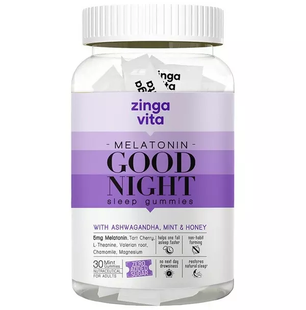 Zingavita Melatonin 5mg Good Night Sleep Gummies - 30 gummies